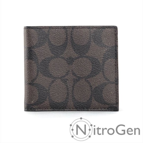 Coach Signature Men's Double Bill Wallet Brand New